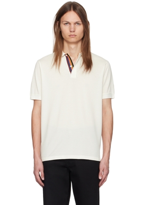 Paul Smith White Artist Stripe Placket Polo