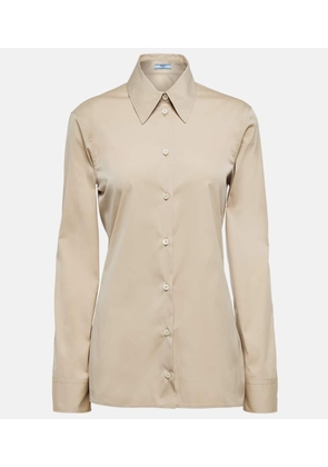 Prada Cotton-blend poplin shirt