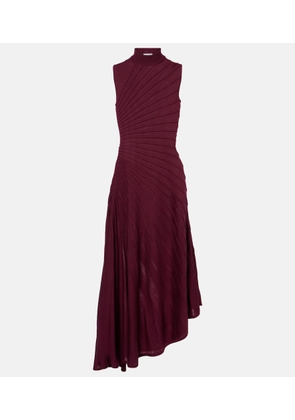 AlaÃ¯a Asymmetric virgin wool midi dress