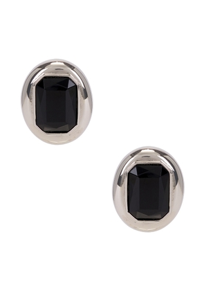 ben-amun Andrea Earrings in Black & Silver - Metallic Silver. Size all.
