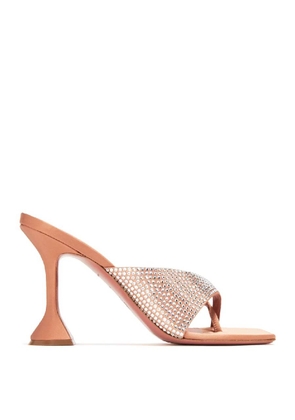 Amina Muaddi Shiona Crystal Embellishment Heel Sandals