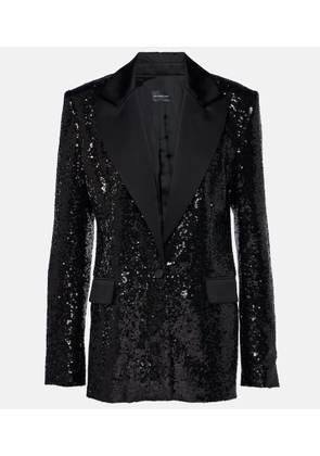 Costarellos Sequined satin blazer