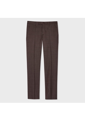 Paul Smith Dusky Purple Check Wool Straight Leg Trousers