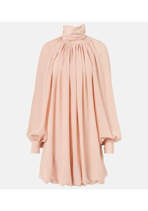 Stella McCartney Gathered open-back silk chiffon minidress