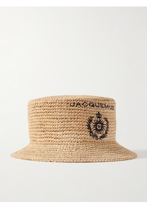 Jacquemus - Le Pesco Embroidered Raffia Bucket Hat - Neutrals - 56,58,60