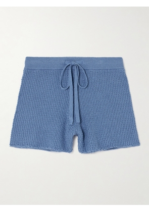 The Elder Statesman - Nora Lite Cotton Shorts - Blue - x small,small,medium,large