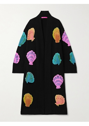 The Elder Statesman - Cashmere-jacquard Cardigan - Black - x small,small,medium,large