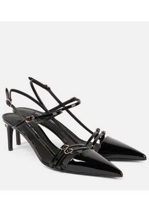 Dolce&Gabbana DG patent leather slingback pumps