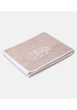 Brunello Cucinelli Logo cotton terry beach towel