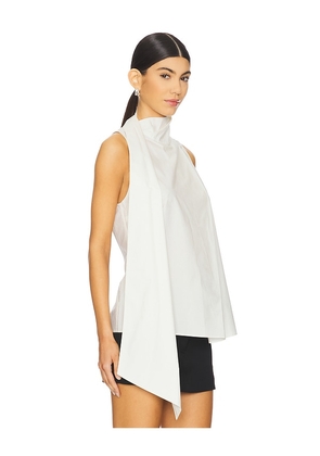 EAVES Noam Poplin Top in Ivory. Size L. Also in M, S.