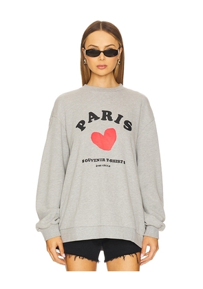 etre cecile Paris Souvenir Boyfriend Sweatshirt in Grey. Size L. Also in M, S, XS.