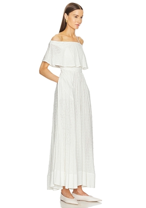 Helsa Petite Eyelet Garden Midi Dress in White. Size S. Also in XS.