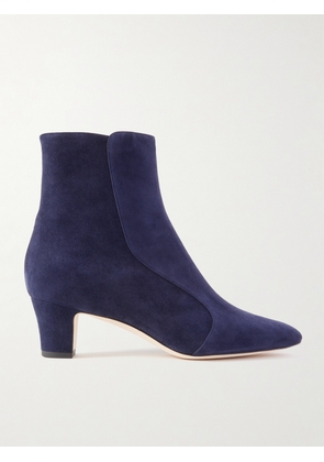 Manolo Blahnik - Myconia 50 Suede Ankle Boots - Blue - IT35,IT36,IT36.5,IT37,IT37.5,IT38,IT38.5,IT39,IT39.5,IT40,IT40.5,IT41,IT41.5,IT42,IT43