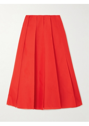 Altuzarra - Dex Pleated Silk-organza Midi Skirt - Red - FR 34,FR 36,FR 38,FR 40,FR 42,FR 44,FR 46