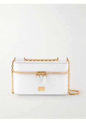 Dolce & Gabbana - Sicily Medium Leather Shoulder Bag - White - One size