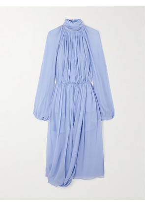 Stella McCartney - Open-back Silk-crepon Midi Dress - Blue - IT34,IT36,IT38,IT40,IT42,IT44,IT46,IT48,IT50
