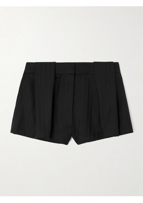 Stella McCartney - Pleated Wool-jacquard Shorts - Black - IT36,IT38,IT40,IT42,IT44,IT46,IT48