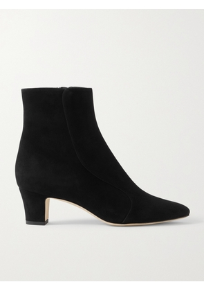 Manolo Blahnik - Myconia 50 Suede Ankle Boots - Black - IT35,IT35.5,IT36,IT36.5,IT37,IT37.5,IT38,IT38.5,IT39,IT39.5,IT40,IT40.5,IT41,IT41.5,IT42,IT43