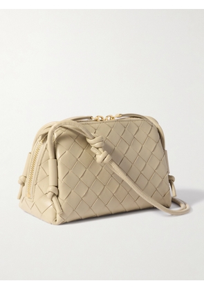 Bottega Veneta - Concert Pouch Intrecciato Leather Shoulder Bag - Yellow - One size