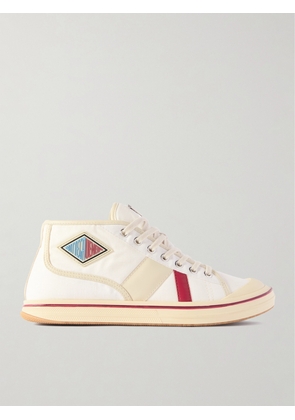 Bottega Veneta - Eliot Appliquéd Leather-trimmed Canvas Sneakers - Off-white - IT37,IT38,IT39,IT40,IT41