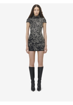 ALEXANDER MCQUEEN - Crystal Embroidered Mini Dress - Item 819104QZAN31000