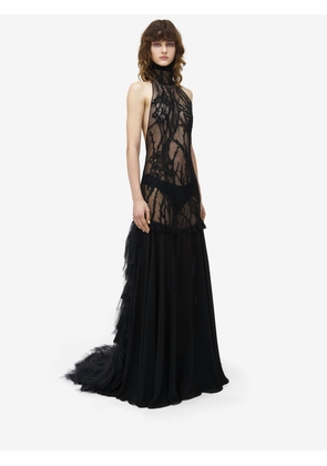 ALEXANDER MCQUEEN - Hawthorn Branch Embroidery Evening Dress - Item 832067QZAOW1000