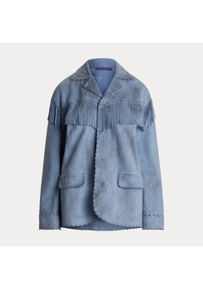 Rennie Fringe-Trim Lamb-Suede Jacket