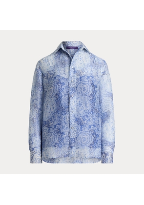 Adrien Relaxed Fit Print Gauze Shirt