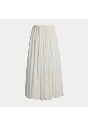 Trivelas Embellished Pleated Voile Skirt