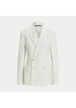 Collen Embroidered Micro-Piqué Jacket