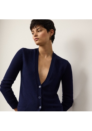 Silk Jersey V-Neck Cardigan Jumper