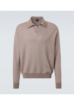 Giorgio Armani Wool-blend polo sweater