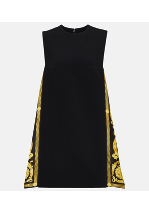Versace Barocco crÃªpe and twill shift dress