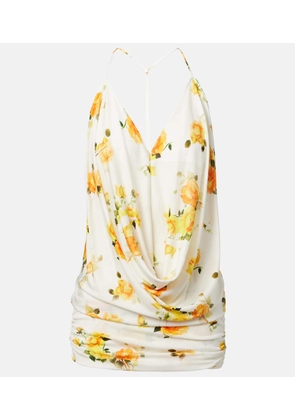 Acne Studios Floral draped jersey top