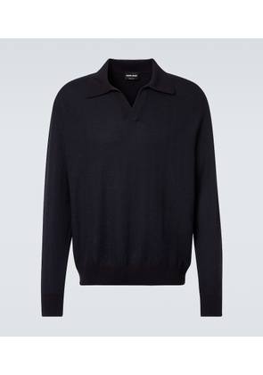 Giorgio Armani Wool-blend polo sweater