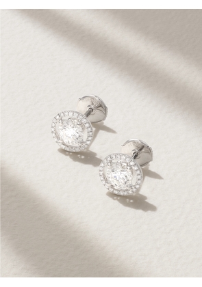 De Beers - Aura Solitaire Platinum Diamond Earrings - Silver - One size