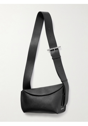 McQueen - T-bar Sling Textured-leather Shoulder Bag - Black - One size