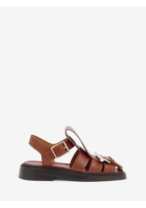 ALEXANDER MCQUEEN - T-Bar Caged Sandal - Item 814293WHACC2374
