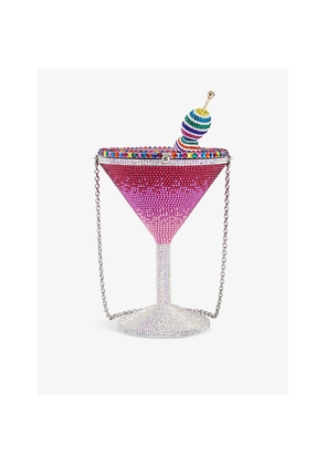 Womens Judith Leiber Couture Martini Candy Crystal Clutch-Bag