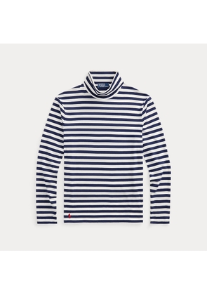 Striped Lisle Roll Neck