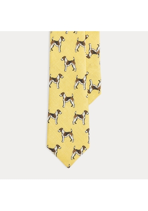 Dog-Print Linen Tie
