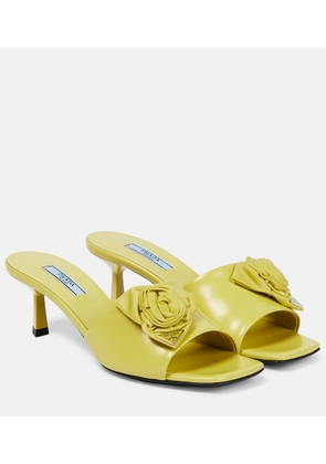 Prada Embellished leather mules