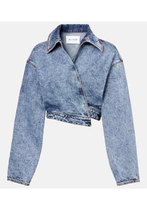 AlaÃ¯a Spiral denim jacket