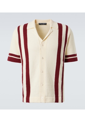 Dolce&Gabbana Striped terry bowling shirt