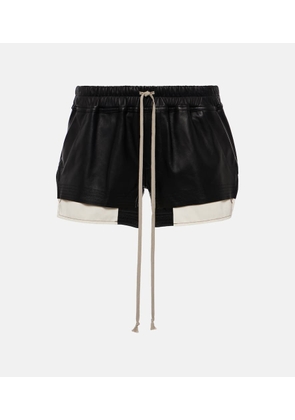 Rick Owens Fog leather shorts