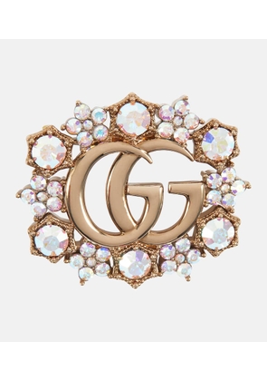 Gucci GG crystal-embellished brooch