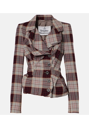 Vivienne Westwood Drunken Tailored checked wool blazer