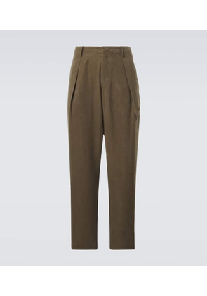 Giorgio Armani Linen-blend straight pants