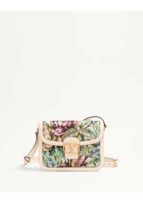 Valentino Garavani GARAVANI 9TO5 SHOULDER BAG IN VOYAGE IMAGINAIRE JACQUARD FABRIC Woman MULTICOLOUR/BUTTER UNI
