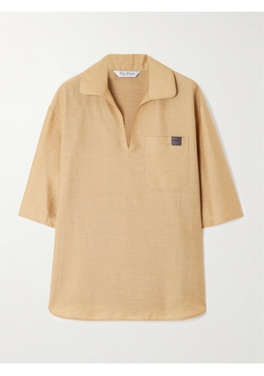 Max Mara - Osiride Oversized Appliquéd Woven Shirt - Brown - UK 2,UK 4,UK 6,UK 8,UK 10,UK 12,UK 14,UK 16,UK 18